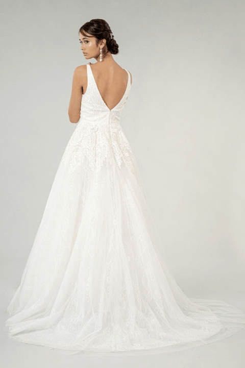 Elizabeth K GL1902's Bridal Gown with Embroidered Lace Detailing – alternate view 2