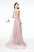 Embroidered Long Illusion Sweetheart Dress by Elizabeth K GL2886