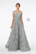 Embroidered Long Illusion Sweetheart Dress by Elizabeth K GL2980
