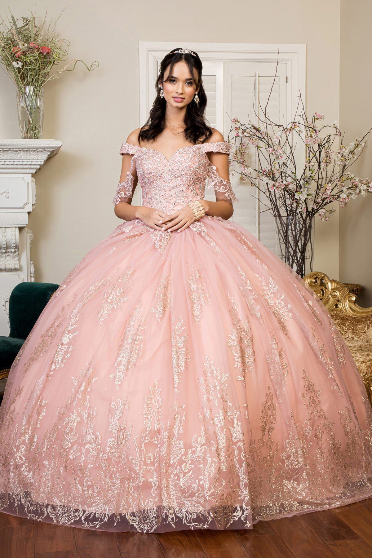 Off Shoulder Embroidered Ball Gown by Elizabeth K GL1941 sheerdreamz Off Shoulder Embroidered Ball Gown by Elizabeth K GL1941 sheerdreamz