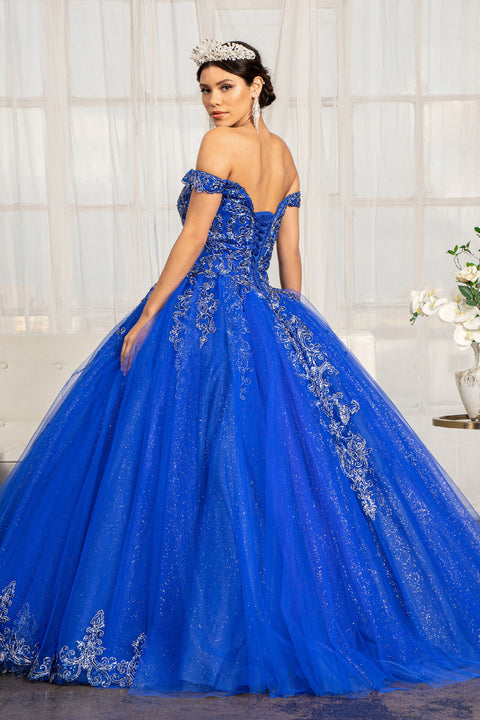 Off Shoulder Embroidered Ball Gown by Elizabeth K GL1972