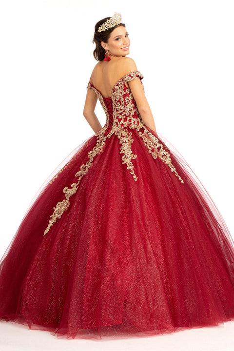 Off Shoulder Embroidered Ball Gown by Elizabeth K GL1972