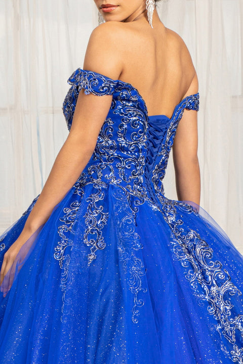 Off Shoulder Embroidered Ball Gown by Elizabeth K GL1972
