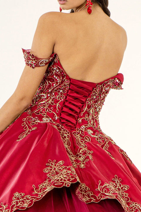 Embroidered Satin Ball Gown by Elizabeth K GL1930
