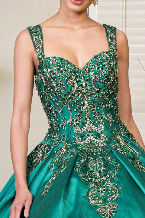 Embroidered Satin Ball Gown by Elizabeth K GL1930
