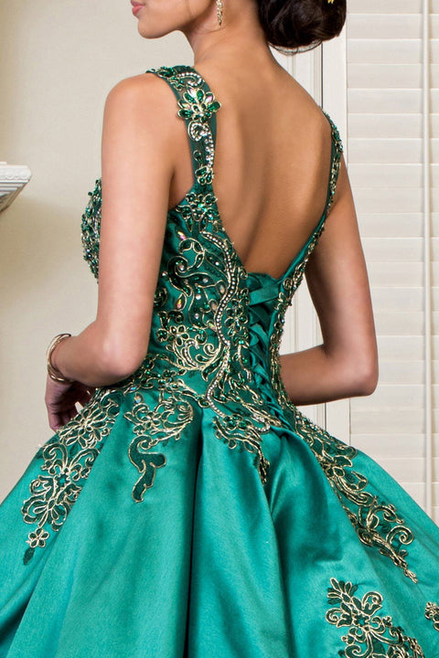 Embroidered Satin Ball Gown by Elizabeth K GL1930