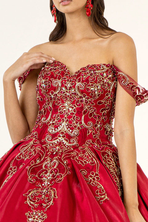 Embroidered Satin Ball Gown by Elizabeth K GL1930