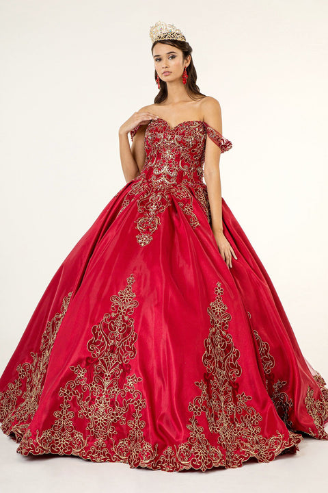 Embroidered Satin Ball Gown by Elizabeth K GL1930