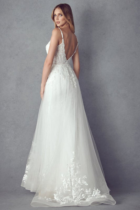 Sleeveless Embroidered Gown by Juliet 249