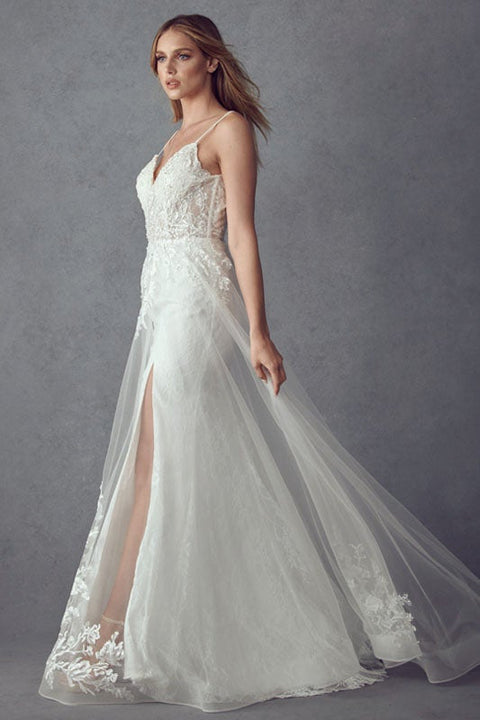 Sleeveless Embroidered Gown by Juliet 249