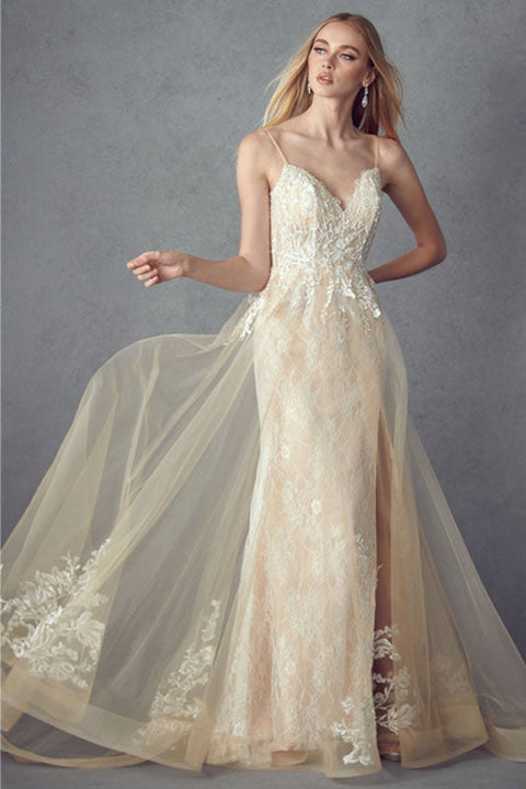 Sleeveless Embroidered Gown by Juliet 249