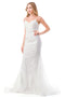 Mermaid Elegance: Sleeveless Embroidered Bridal Gown - Coya MS0023