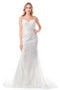 Mermaid Elegance: Sleeveless Embroidered Bridal Gown - Coya MS0023