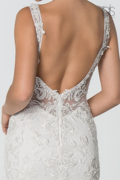 Elizabeth K GL2814's Sleeveless Mermaid Wedding Gown with Elaborate Embroidery – alternate view 4