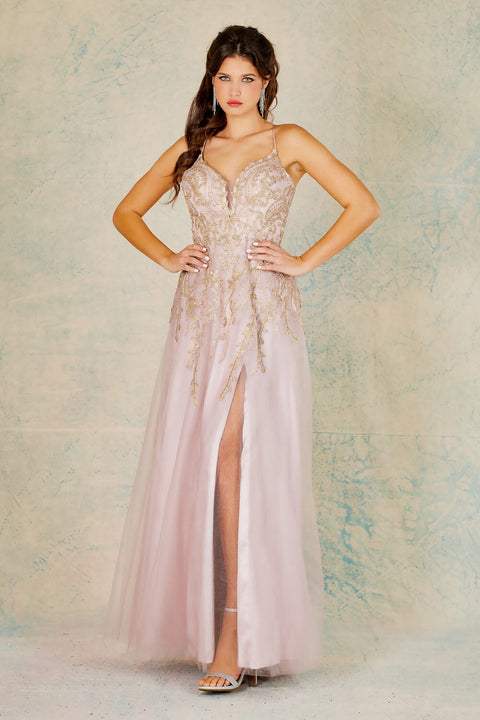 Adora 3099's Sleeveless Gown with Sheer Details and Elaborate Embroidery