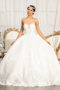 Strapless Embroidered Ball Gown by Elizabeth K GL3017