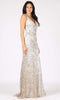 Eureka Fashion - 9706 Floral Glittery Sheath Dress