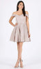 Eureka Fashion - 9829 Off Shoulder Glittery Short Dress
