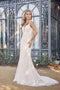 Applique Fitted V-Neck Wedding Dress by Nox Anabel JE949