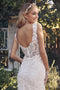 Applique Fitted V-Neck Wedding Dress by Nox Anabel JE949