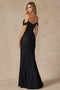 Juliet 2407's Fitted Corset Gown with Off-Shoulder Design and Elaborate Embroidery