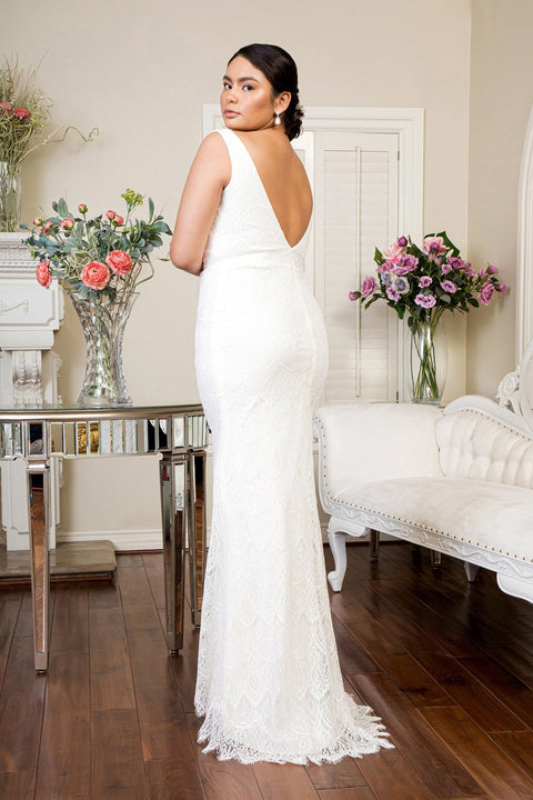 Fitted Lace Bridal Gown by Elizabeth K GL1940