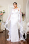 Elizabeth K GL1918's Fitted Wedding Gown with Lace Cape