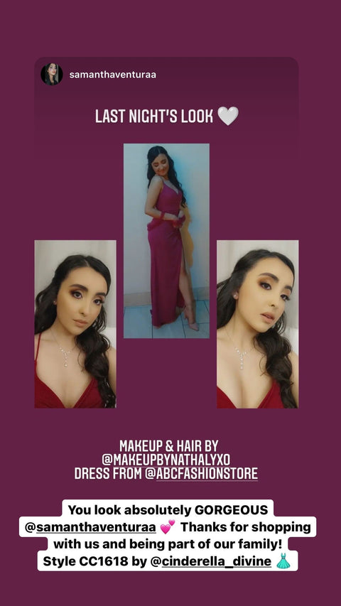 SEXY FITTED DRESS BY CINDERELLA DIVINE CC1618