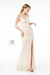 Fitted Long Sequin Dress with Corset Back by Elizabeth K GL1814