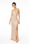 Fitted Long Sequin V-Neck Dress by Elizabeth K GL2918