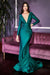 Fitted Long Sleeve Gown by Cinderella Divine CD0168