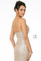 Elizabeth K GL2988: Sleeveless V-Neck Glitter Dress with a Fitted Silhouette