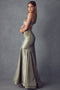 Long Fitted Strappy Back Metallic Dress by Juliet 242