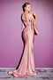 Fitted Off Shoulder Gown by Cinderella Divine CD943