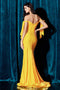 Fitted Off Shoulder Gown by Cinderella Divine CD943