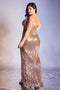 Fitted Sequin Gown by Cinderella Divine CH180