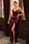 Fitted Sequin Gown by Cinderella Divine CH180