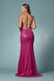 Sequin Fitted Lace-Up Back Gown by Nox Anabel R1031
