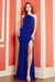 Adora 3140: Fitted Sequin One Shoulder Gown with Slit