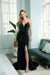 Sequin Fitted Velvet Gown by Nox Anabel R433