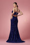 Sequin Fitted Velvet Gown by Nox Anabel R433