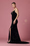 Sequin Fitted Velvet Gown by Nox Anabel R433