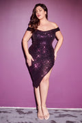 Fitted Short Sequin Dress by Cinderella Divine CH190