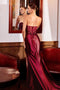 Fitted Strapless Satin Gown by Cinderella Divine CDS406