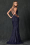Fitted Strappy Back Gown with Glitters by Juliet 237