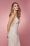 V-Neck Fitted Lace Bridal Gown by Nox Anabel JE915