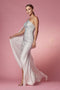 White Fitted One Shoulder Gown by Nox Anabel E1039W