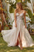 Corset Style Gown with Floral Appliques by Nox Anabel S1015