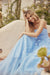 Corset Tulle Gown with Floral Appliques by Juliet 260