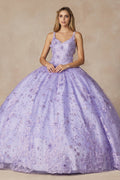 Sleeveless Floral Applique Ball Gown by Juliet 1446